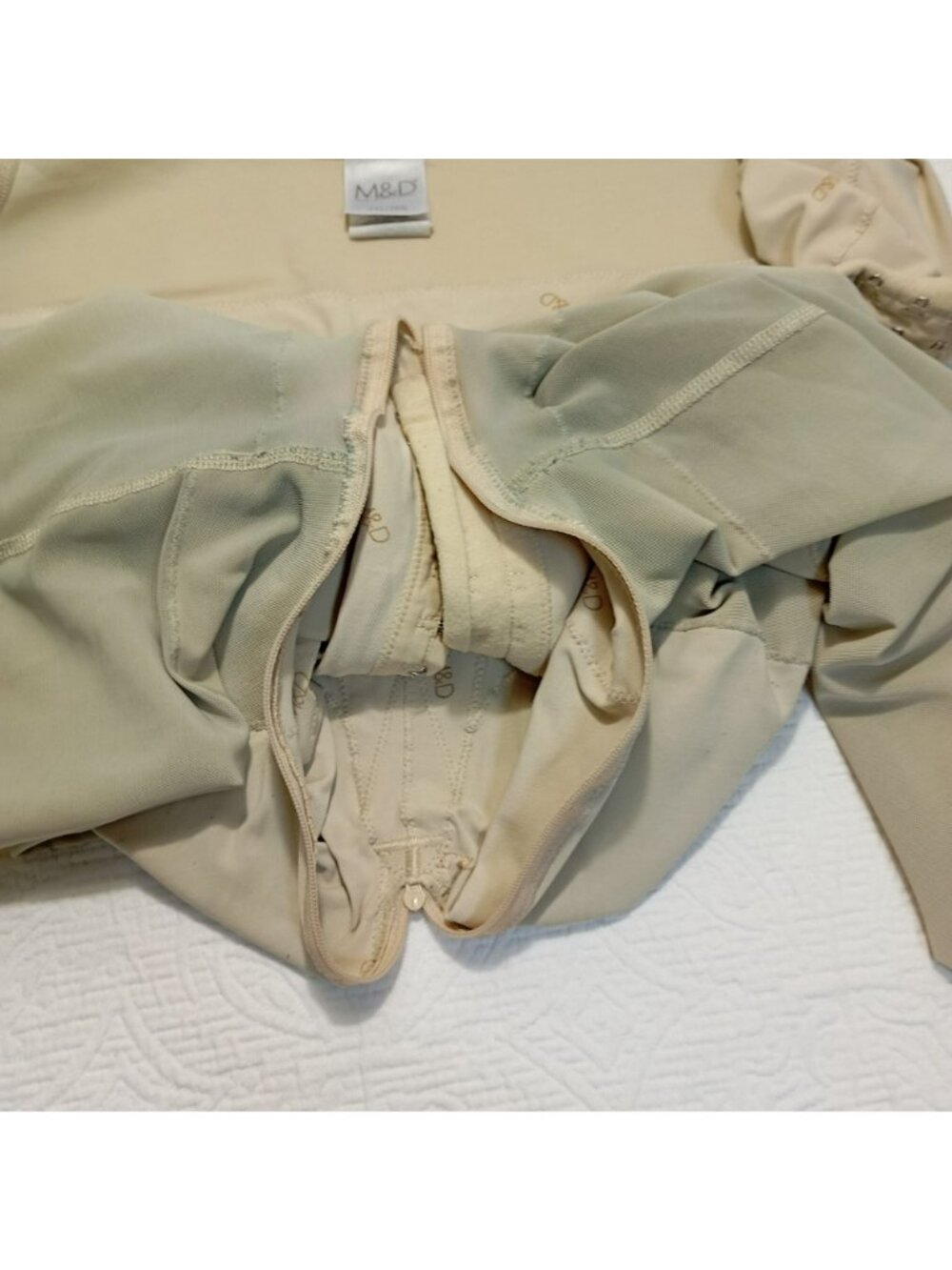 M&D Womens Beige Full-Body Shapewear With Hook & Eye Closure Size 2XL - Picture 13 of 14